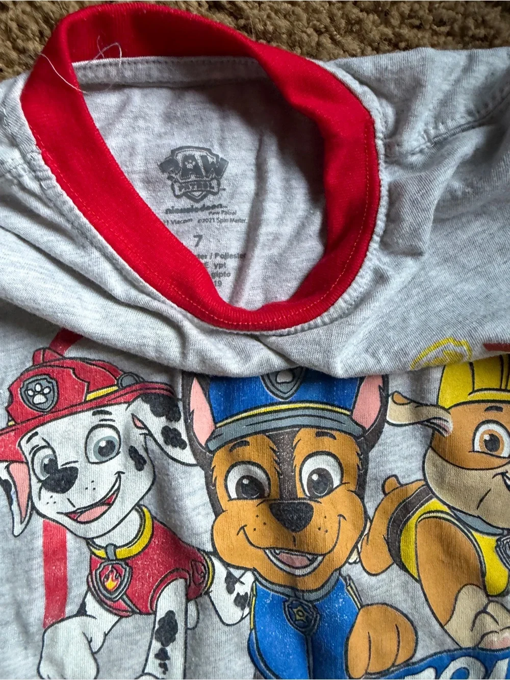 Kids pajama bundle  Paw patrol  and Red Kids Pajama Set with Character Top